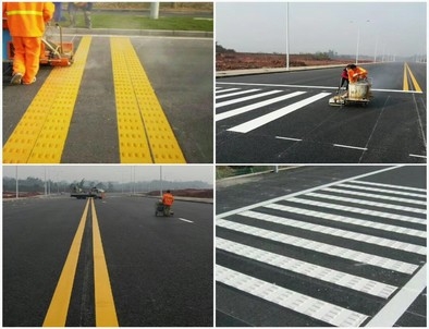 周口周口道路划线，热熔标线
